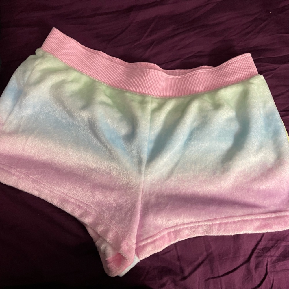 Pink Victoria’s Secret pastel plush soft sleep shorts in size Medium